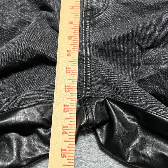 Abercrombie & Fitch Jeans Womens 33 /16 Ankle Straight Vegan Leather Ultra High - Picture 9 of 9